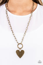 Load image into Gallery viewer, Brotherly Love - Brass (Heart) Necklace
