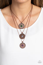 Load image into Gallery viewer, Geographic Grace - Copper (Jade, Opal and Amethyst Stone) Necklace