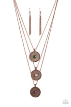 Load image into Gallery viewer, Geographic Grace - Copper (Jade, Opal and Amethyst Stone) Necklace