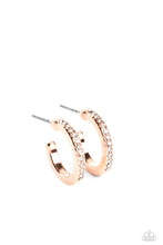 Load image into Gallery viewer, Audaciously Angelic - Rose Gold (White Rhinestone) Earring