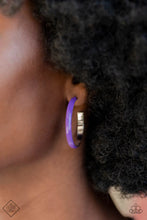 Load image into Gallery viewer, Groovy Glissando - Purple Hoop Earring (SS-1222)
