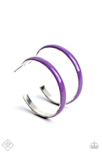 Load image into Gallery viewer, Groovy Glissando - Purple Hoop Earring (SS-1222)