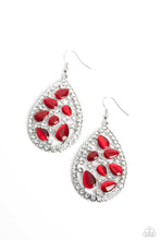 Load image into Gallery viewer, Cat’s Eye Class - Red (Cat's Eye Stone) Earring