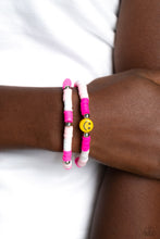 Load image into Gallery viewer, In SMILE - Pink (Rubber Disc) Bracelet
