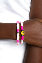 Load image into Gallery viewer, In SMILE - Pink (Rubber Disc) Bracelet