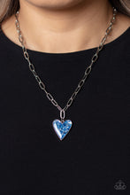 Load image into Gallery viewer, Kiss and SHELL - Blue (Heart) Necklace