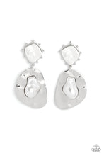 Load image into Gallery viewer, Rippling Rhapsody - White (Shell w/ a Pearlized Finish) Post Earring