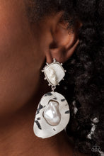 Load image into Gallery viewer, Rippling Rhapsody - White (Shell w/ a Pearlized Finish) Post Earring