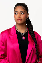 Load image into Gallery viewer, Edgy Exaggeration - Pink (UV Shimmery) Necklace (LOP-0523)