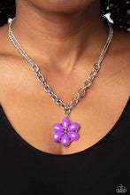 Load image into Gallery viewer, Dazzling Dahlia - Purple (Floral) Necklace