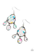 Load image into Gallery viewer, Organic Optimism - White (Multicolored Specks) Earring