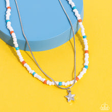 Load image into Gallery viewer, Starry Serendipity - White( Multicolored Seed Bead Star) Necklace