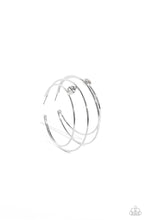 Load image into Gallery viewer, Theater HOOP - White (Rhinestone) Hoop Earring (LOP-0523)