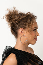 Load image into Gallery viewer, Theater HOOP - White (Rhinestone) Hoop Earring (LOP-0523)