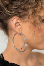 Load image into Gallery viewer, Theater HOOP - White (Rhinestone) Hoop Earring (LOP-0523)