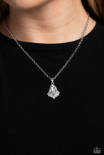 Load image into Gallery viewer, Fancy Fringe - White (Teardrop Gem) Necklace