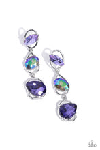 Load image into Gallery viewer, Dimensional Dance - Purple Earring