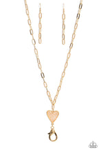 Load image into Gallery viewer, Kiss and SHELL - Gold (Heart Lanyard) Necklace