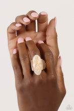 Load image into Gallery viewer, Shimmery Sovereign - White (Gold Fleck) Ring