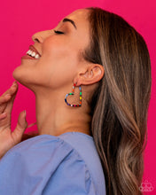 Load image into Gallery viewer, Striped Sweethearts - Multi (Heart) Earring