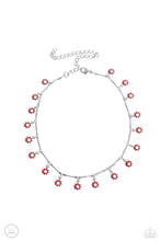 Load image into Gallery viewer, Delicate Display - Red (Choker) Flower Necklace