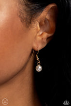 Load image into Gallery viewer, Lessons in Luxury - Gold (White Rhinestone/Pearl) Choker Necklace