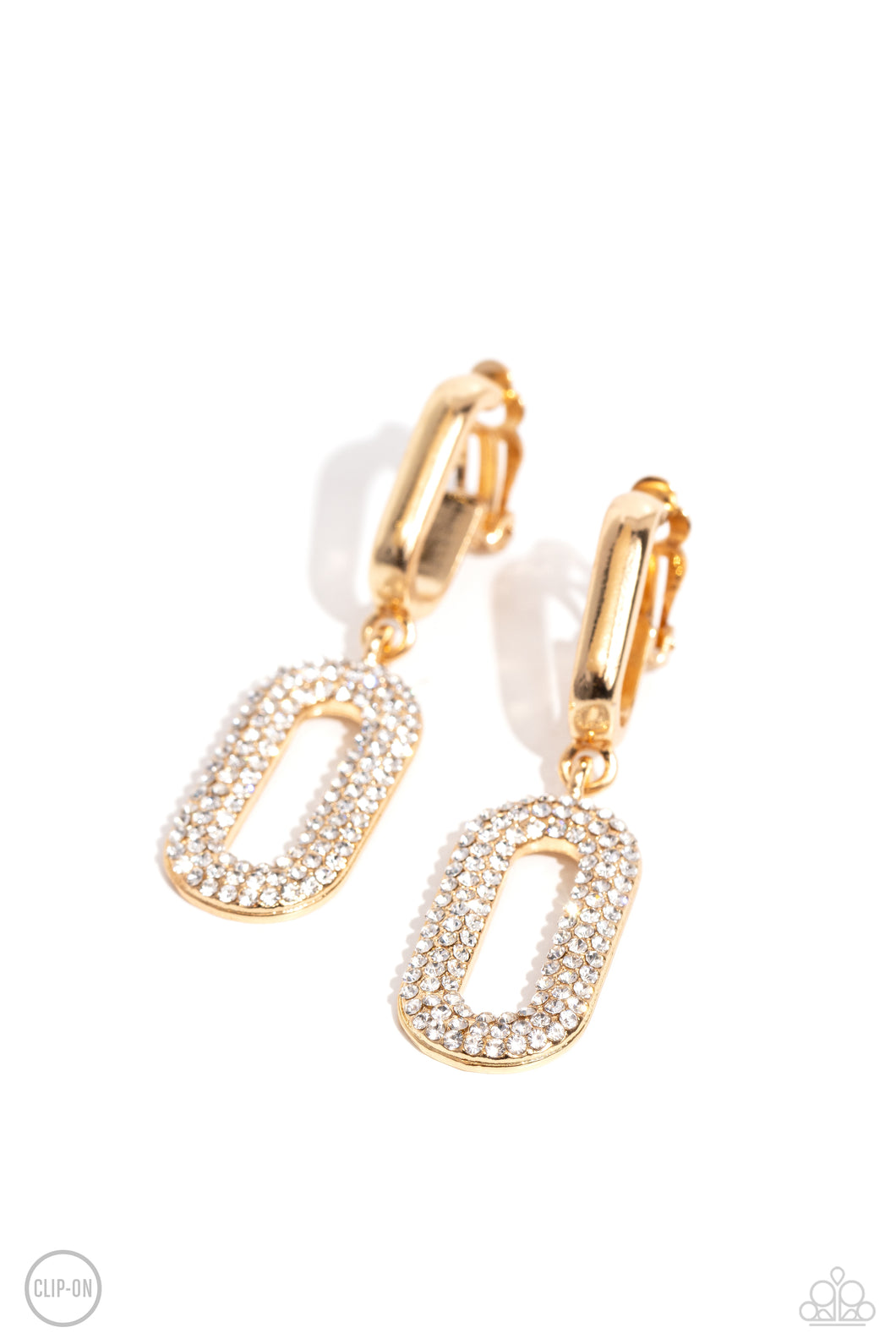 Linked Luxury - Gold Clip-On Earring