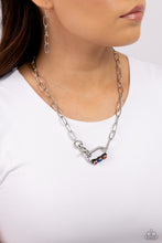 Load image into Gallery viewer, Don’t Want to Miss a STRING - Black Cording (Multicolored Gems) Necklace