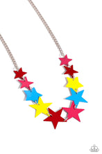 Load image into Gallery viewer, Starstruck Season - Red (Multicolored Star) Necklace