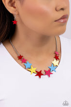 Load image into Gallery viewer, Starstruck Season - Red (Multicolored Star) Necklace