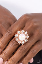 Load image into Gallery viewer, Elite Enchantment - Copper (Shiny) White Rhinestone Petal Ring