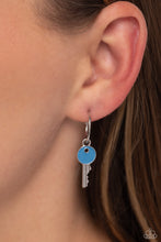 Load image into Gallery viewer, Key Performance - Blue (Hoop) Earring