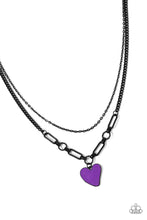 Load image into Gallery viewer, Carefree Confidence - Purple (Heart) Necklace