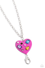 Load image into Gallery viewer, Candid Compilation - Pink (Heart) Lanyard Necklace