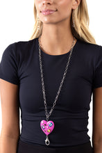 Load image into Gallery viewer, Candid Compilation - Pink (Heart) Lanyard Necklace