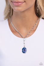 Load image into Gallery viewer, Hexagonal Hallmark - Blue Necklace