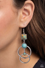 Load image into Gallery viewer, Interlocked Influence - Brown (Turquoise) Earring