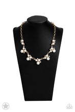 Load image into Gallery viewer, Toast To Perfection - Gold (Pearls and White Rhinestone) Necklace
