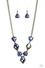Load image into Gallery viewer, Glittering Geometrics - Brass Necklace
