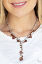 Load image into Gallery viewer, Crystal Couture Brown Necklace freeshipping - JewLz4u Gemstone Gallery
