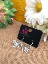 Load image into Gallery viewer, Butterfly Freestyle - Silver Hoop Earring