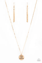 Load image into Gallery viewer, Freedom Isn’t Free - Gold Necklace