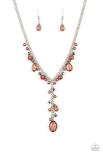 Load image into Gallery viewer, Crystal Couture Brown Necklace freeshipping - JewLz4u Gemstone Gallery