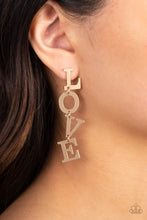 Load image into Gallery viewer, L-O-V-E - Gold Post Earring