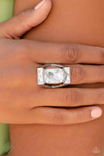 Load image into Gallery viewer, Right As CHAIN - White (Emerald-Cut Gems) Ring (MM-0323)