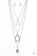 Load image into Gallery viewer, Make The World Sparkle Black (Gunmetal) Lanyard Necklace freeshipping - JewLz4u Gemstone Gallery