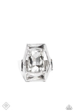Load image into Gallery viewer, Right As CHAIN - White (Emerald-Cut Gems) Ring (MM-0323)