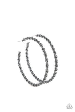 Load image into Gallery viewer, CHAINge Is Coming Black (Gunmetal) Hoop Earring freeshipping - JewLz4u Gemstone Gallery