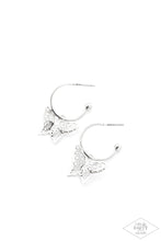 Load image into Gallery viewer, Butterfly Freestyle - Silver Hoop Earring