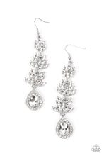 Load image into Gallery viewer, Water Lily Whimsy - White (Rhinestone)Earring